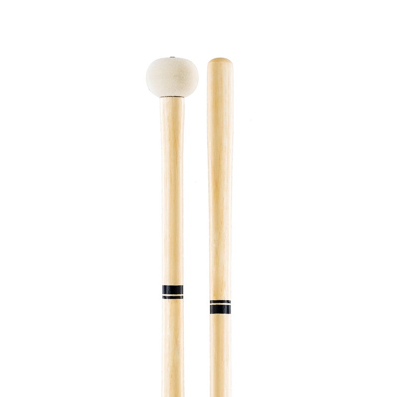 ProMark Bass Drum Mallets - Performer Series - Extra Dense Felt Head - Ideal for 20-22 inch Bass Drums - American Hickory Handles - Comfort Flare Grip - Exceptional Balance, Sound Projection - 1 Pair - Image 2